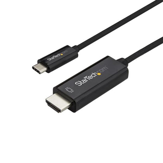 Star Tech 6ft (2m) USB C to HDMI Cable - 4K 60Hz USB Type C to HDMI 2.0 Video Adapter Cable - Thunderbolt 3 Compatible - Laptop to HDMI Monitor/Display - DP 1.2 Alt Mode HBR2 - Black