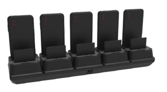 SAMSUNG (KOAMTAC) XCOVER6 PRO -PHONE & BATTERY CHARGING DOCK- 5 SLOT, POGO (BLACK)