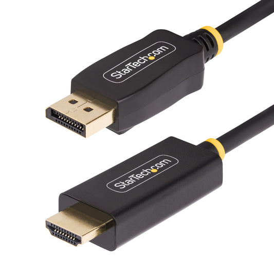 Star Tech 1m DisplayPort to HDMI Adapter Cable, 4K 60Hz with HDR, DP to HDMI 2.0b, Active Video Converter, DisplayPort Desktop to HDMI Monitor