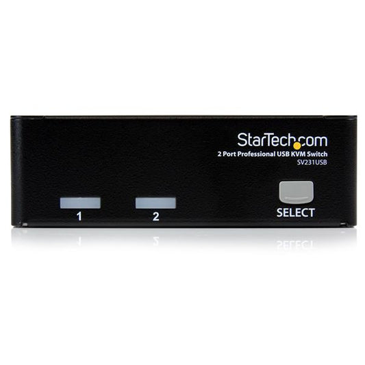 Star Tech 2 Port Professional USB KVM Switch Kit with Cables