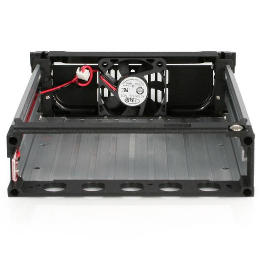 Star Tech Black Aluminum 5.25in Rugged SATA Hard Drive Mobile Rack Drawer