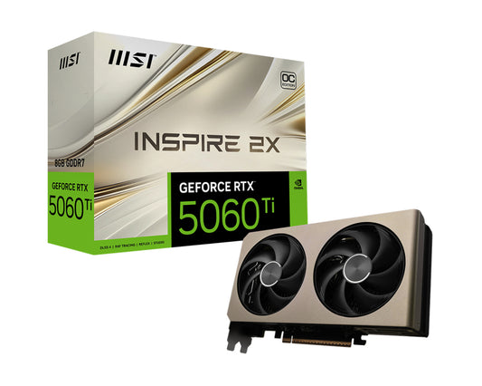 MSI GEFORCE RTX 5060 TI 8G INSPIRE 2X OC graphics card NVIDIA 8 GB GDDR7