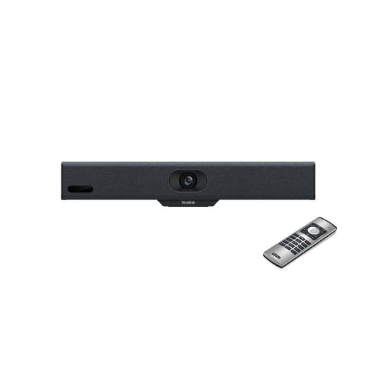 Yealink (A10-010) Compact Collaboration Bar for Huddle Rooms, Power Adapter, Wall Mount Bracket, Cables, 1x VCR11 Remote Control