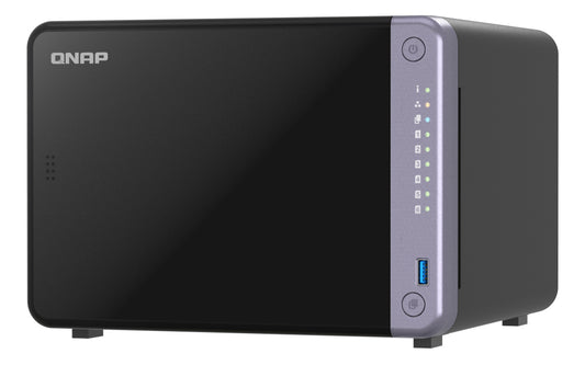QNAP TS-632X-4G 6-Bay NAS,Alpine AL-524 QC 2.0GHz,4GB RAM(up to 16GB),4x 3.5" SATA,2x10GbE SFP+, 2x 2.5GbE RJ45,1x PCIe Gen3, Support USB One-Touch Copy, 2Y