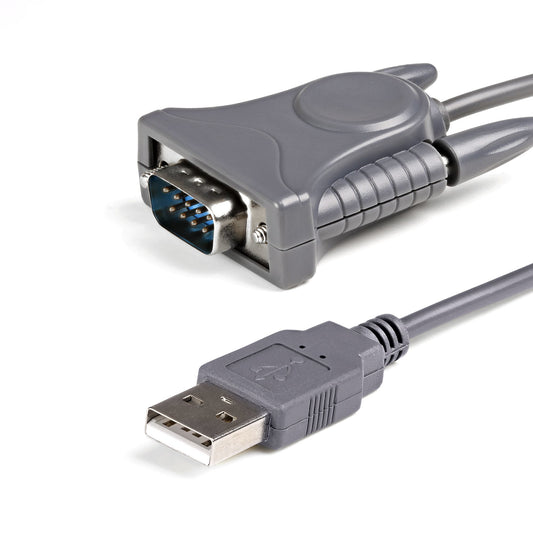 Star Tech 3ft (91cm) 1-Port USB to Serial Cable, DB9/DB25 RS232 to USB Converter, Prolific, USB to Serial Adapter