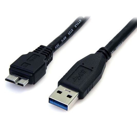 Star Tech 0.5m (1.5ft) Black SuperSpeed USB 3.0 Cable A to Micro B - M/M