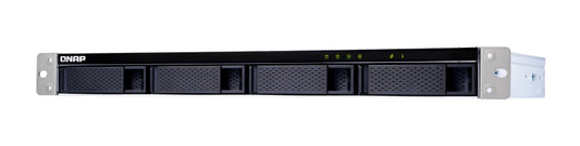 QNAP TL-R400S 4-bay 1U rackmount SATA JBOD expansion unit with a QXP-400eS-A1164 PCIe SATA host card and 1 SFF-8088 to SFF-8088 SAS/SATA 6Gb/2 Years WTY