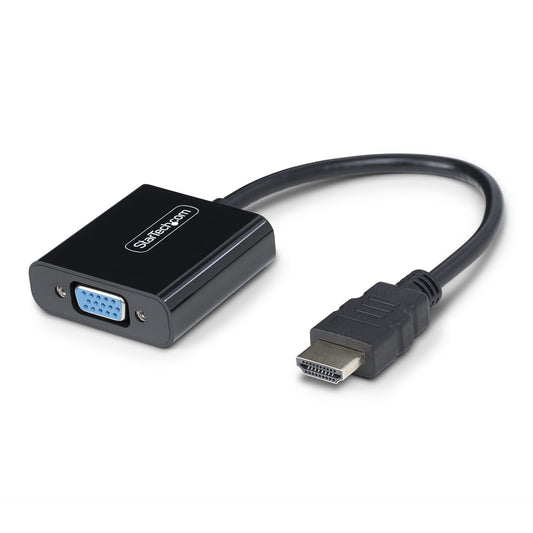 Star Tech HDMI to VGA Adapter, Active Video Converter For Laptop/Desktop, 1920x1080 (1080p), HDMI Source to VGA Monitor/Display/Projector
