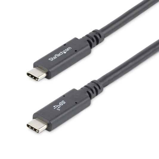 Star Tech 6 ft (1.8 m) USB C to USB C Cable - 5A, 100W PD 3.0 - Certified Works With Chromebook - USB-IF Certified - M/M - USB 3.0 5Gbps - USB C Charging Cable - USB Type C Cable