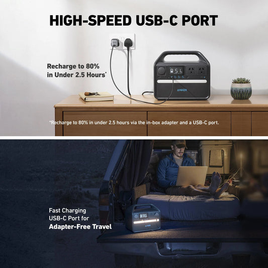 ANKER 535 PORTABLE POWER STATION (POWERHOUSE 512WH)