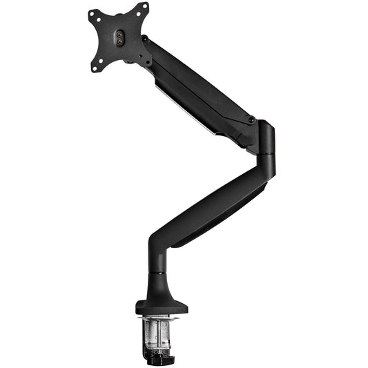 Star Tech Desk Mount Monitor Arm - Heavy Duty Ergonomic VESA Monitor Arm - Single 9kg Display - Full Motion, Height Adjustable, Articulating - Aluminum - C-Clamp/Grommet- Black