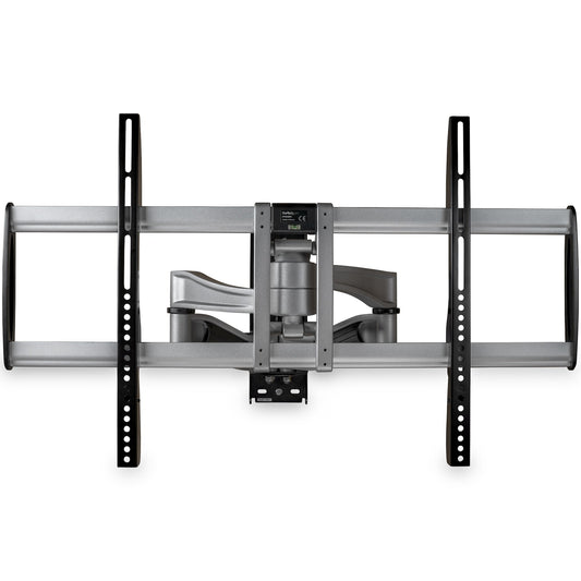 Star Tech Full Motion TV Wall Mount - Heavy Duty Articulating TV Wall Mount Bracket for 32" to 75" (165lb/75kg) VESA Display - Universal Adjustable Tilt/Swivel Flat Screen Arm - Silver