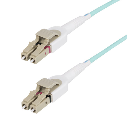 Star Tech 5m (16.4ft) LC to LC (UPC) OM4 Switchable Fiber Optic Cable 50/125µm, 100G, Toolless Polarity Switching, Low Insertion Loss - LSZH Fiber Jumper Cord