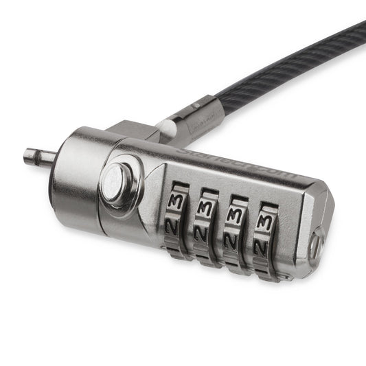 Star Tech 6.5ft (2m) Laptop Cable Lock - 4 Digit Combination Laptop/Desktop Security Cable Lock for K-Slot Devices/Computers/Monitors - Portable Anti-Theft Vinyl Coated Steel Cable Lock