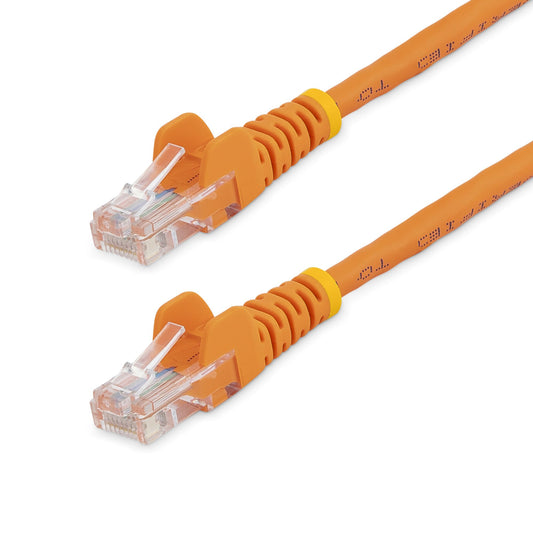 Star Tech Cat5e Ethernet Patch Cable with Snagless RJ45 Connectors - 5 m, Orange