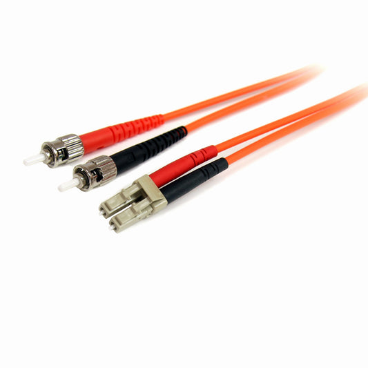 Star Tech 3m Fiber Optic Cable - Multimode Duplex 62.5/125 LSZH Fiber Jumper Cord - LC/ST