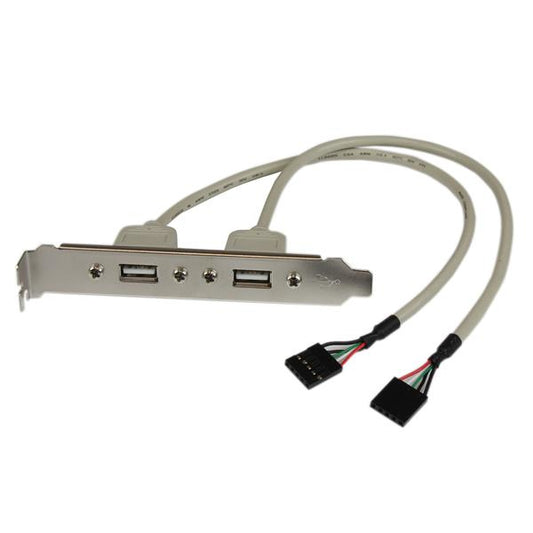 Star Tech 2 Port USB A Female Slot Plate Adapter