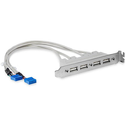 Star Tech 4 Port USB A Female Slot Plate Adapter
