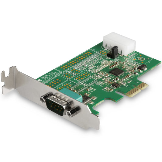 Star Tech 1-port PCI Express RS232 Serial Adapter Card - PCIe RS232 Serial Host Controller Card - PCIe to Serial DB9 - 16950 UART - Low Profile Expansion Card - Windows & Linux