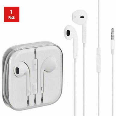 Original Apple EarPods with 3.5mm Jack – Genuine Wired Earphones with Mic & Remote for iPhone, iPad, iPod – White