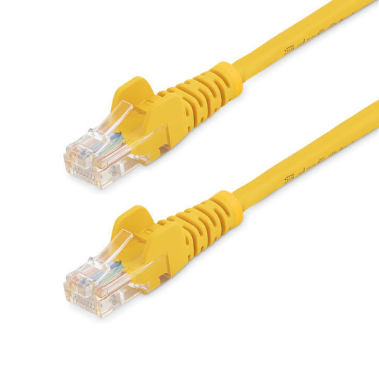 Star Tech Cat5e Ethernet Patch Cable with Snagless RJ45 Connectors - 5 m, Yellow