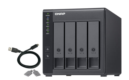 QNAP TR-004, 4 BAY DAS(NO DISK) HARDWARE RAID EXPANSION FOR WIN,MAC,LINUX DEVICE, TWR, 2YR