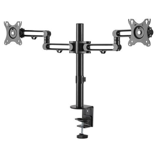 Star Tech Desk Mount Dual Monitor Arm - Desk Clamp VESA Compatible Monitor Mount for up to 32 inch Displays - Ergonomic Articulating Monitor Arm - Height Adjustable/Tilt/Swivel/Rotating