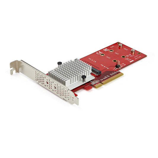Star Tech Dual M.2 PCIe SSD Adapter Card - x8 / x16 Dual NVMe or AHCI M.2 SSD to PCI Express 3.0 - M.2 NGFF PCIe (M-Key) Compatible - Supports 2242, 2260, 2280 - JBOD - Mac & PC
