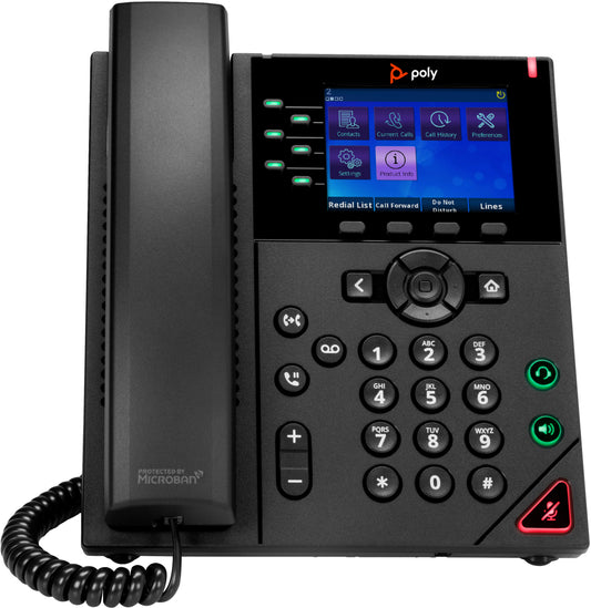 HP Poly OBi VVX 350 6-Line IP Phone and PoE-enabled with Power Supply product image