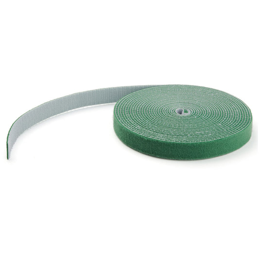 Star Tech 100ft Hook and Loop Roll - Cut-to-Size Reusable Cable Ties - Bulk Industrial Wire Fastener Tape /Adjustable Fabric Wraps Green / Resuable Self Gripping Cable Management Straps