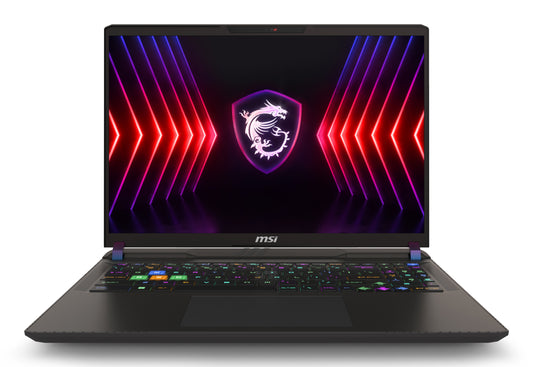 MSI Vector 16 HX A14VHG-491AU Intel® Core™ i9 i9-14900HX Laptop 40.6 cm (16") Quad HD+ 16 GB DDR5-SDRAM 2 TB SSD NVIDIA GeForce RTX 4080 Wi-Fi 7 (802.11be) Windows 11 Home Black