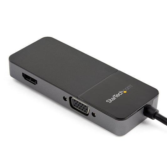 Star Tech USB 3.0 to HDMI and VGA Adapter - 4K/1080p USB Type-A Dual Monitor Multiport Adapter Converter - External Video Graphics Card for Multiple Screens - Multi Display USB Adapter