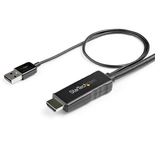 Star Tech 2m (6ft) HDMI to DisplayPort Cable 4K 30Hz - Active HDMI 1.4 to DP 1.2 Adapter Converter Cable with Audio - USB Powered - Mac & Windows - HDMI Laptop to DP Monitor - Male/Male