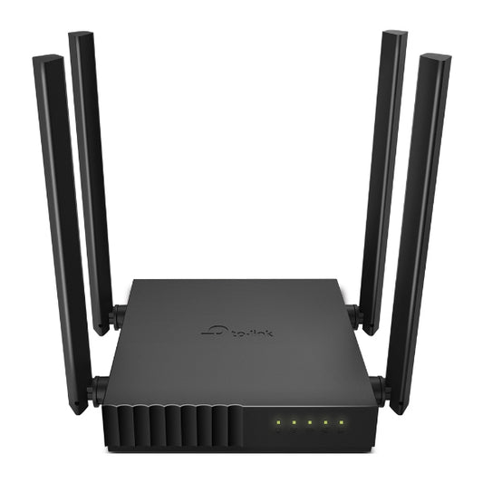 TP-LinkAC1200 Dual-Band Wi-Fi Router
SPEED: 300 Mbps at 2.4 GHz + 867 Mbps at 5 GHz
SPEC: 4× Antennas, 1× 10/100M WAN Port + 4× 10/100M LAN Ports
FEATURE: Teth
