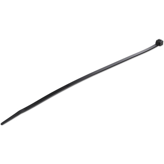 Star Tech 10"(25cm) Cable Ties - 1/8"(4mm) wide, 2-5/8"(68mm) Bundle Diameter, 50lb(22kg) Tensile Strength, Nylon Self Locking Zip Ties w/ Curved Tip - 94V-2/UL Listed, 100 Pack - Black