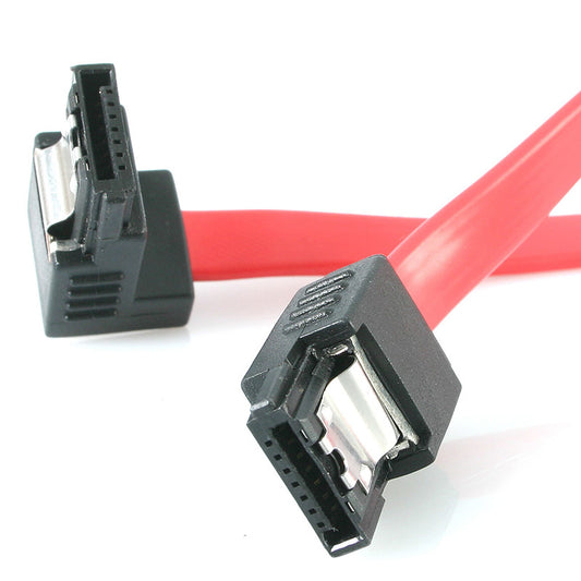 Star Tech 18in Latching SATA to Right Angle SATA Serial ATA Cable