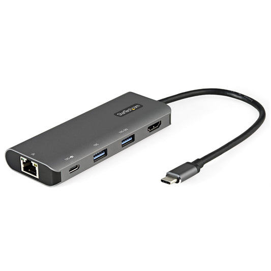 Star Tech USB C Multiport Adapter - 10Gbps USB Type-C Mini Dock with 4K 30Hz HDMI - 100W Power Delivery Passthrough - 3-Port USB Hub, GbE - USB 3.1/3.2 Gen 2 Laptop Dock - 10" Cable