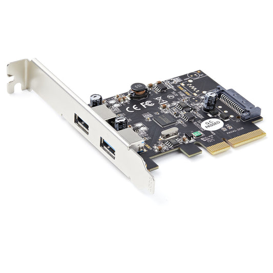 Star Tech 2-Port USB PCIe Card with 10Gbps/port - USB 3.1/3.2 Gen 2 Type-A PCI Express 3.0 x2 Host Controller Expansion Card - Add-On Adapter Card - Full/Low Profile - Windows & Linux
