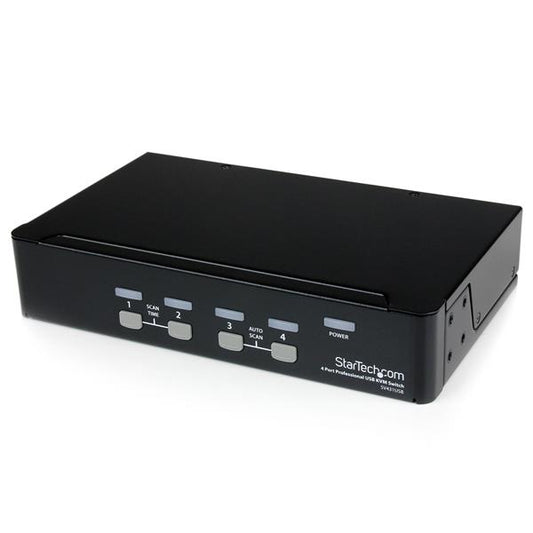Star Tech 4 Port Professional VGA USB KVM Switch with Hub