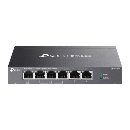 Omada 6-Port Gigabit Desktop Switch with 3-Port PoE+ and 1-Port PoE++