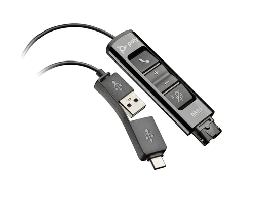 HP Poly DA85 USB to QD Black Adapter TAA product image
