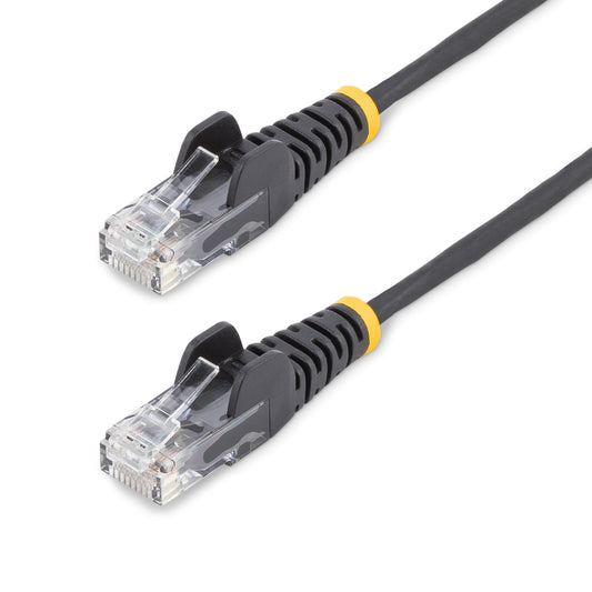 Star Tech 1.5 m CAT6 Cable - Slim - Snagless RJ45 Connectors - Black