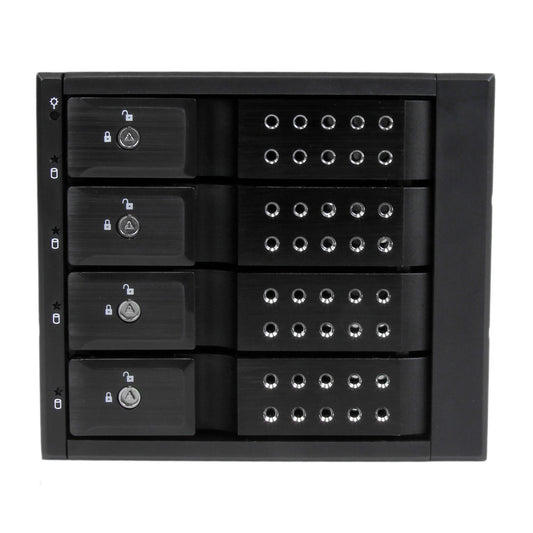 Star Tech 4 Bay Aluminum Trayless Hot Swap Mobile Rack Backplane for 3.5in SAS II/SATA III - 6 Gbps HDD