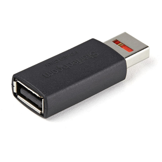 Star Tech Secure Charging USB Data Blocker Adapter – Male to Female USB-A Charge-Only Adapter – No-Data Charge/Power-Only Adapter for Phone/Tablet – Data Blocking USB Protector Adapter