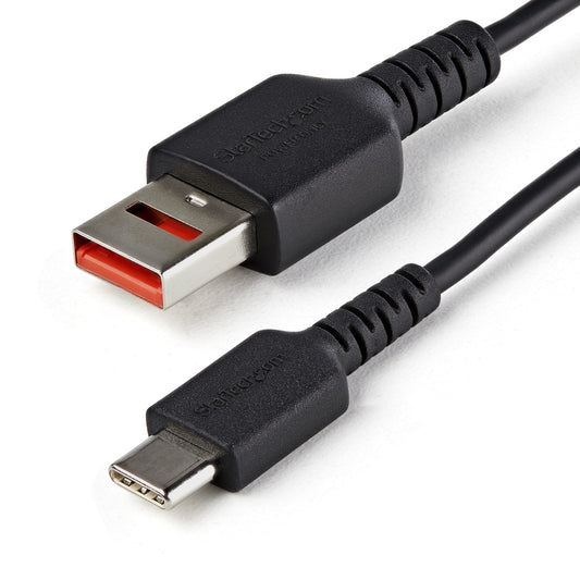 Star Tech 3ft (1m) Secure Charging Cable – USB-A to USB-C Data Blocker Charge-Only Cable – No-Data Power-Only Charger Cable for Phone/Tablet – Data Blocking USB Protector Adapter Cable