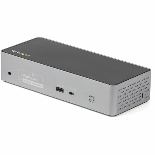 Star Tech USB C Dock - 4K 60Hz Quad Monitor DisplayPort & HDMI - Universal USB-C Docking Station with 100W Power Delivery - USB Hub with 1x USB Type-C & 3x USB-A, Ethernet, Audio