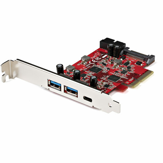 Star Tech 5-Port USB PCIe Card - 10Gbps USB 3.1 Gen 2 PCIe Card w/ 1x USB-C & 2x USB-A - 1x 2 Port IDC (Internal 5Gbps USB Header Expansion) - USB C PCI Express Controller Card