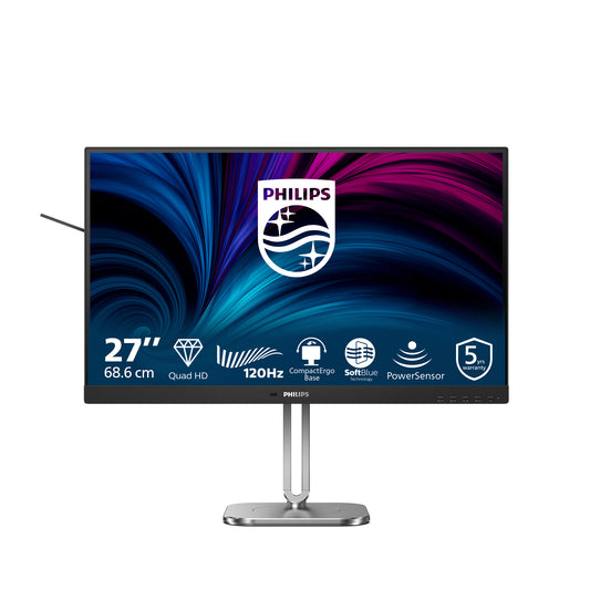 Philips 4000 series 27B2N4500/75 computer monitor 68.6 cm (27") 2560 x 1440 pixels Quad HD LCD Grey