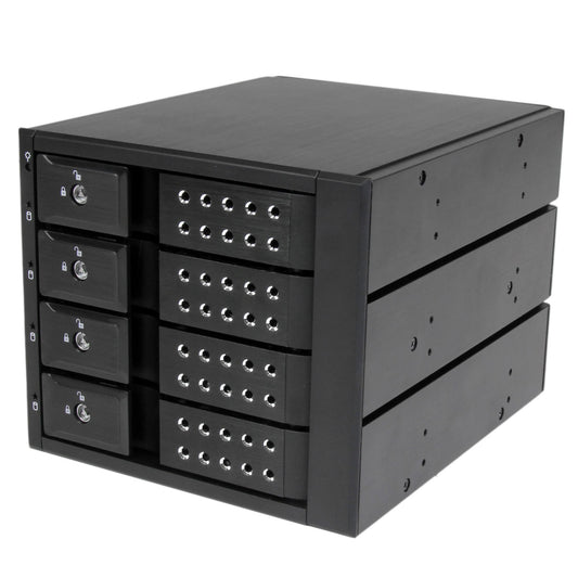 Star Tech 4 Bay Aluminum Trayless Hot Swap Mobile Rack Backplane for 3.5in SAS II/SATA III - 6 Gbps HDD