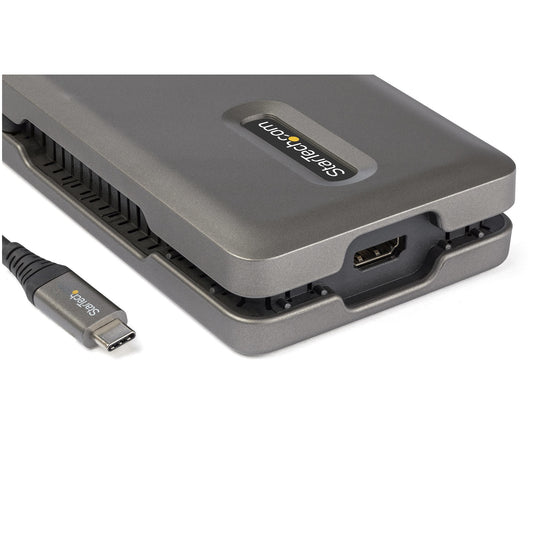 Star Tech USB C Multiport Adapter - USB C to 4K 60Hz HDMI 2.0 - 2-Port 10Gbps USB Hub - 100W Power Delivery Pass-through - GbE - SD/MicroSD - USB Type-C Mini Dock - 10" Cable